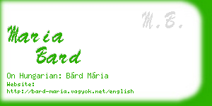 maria bard business card
